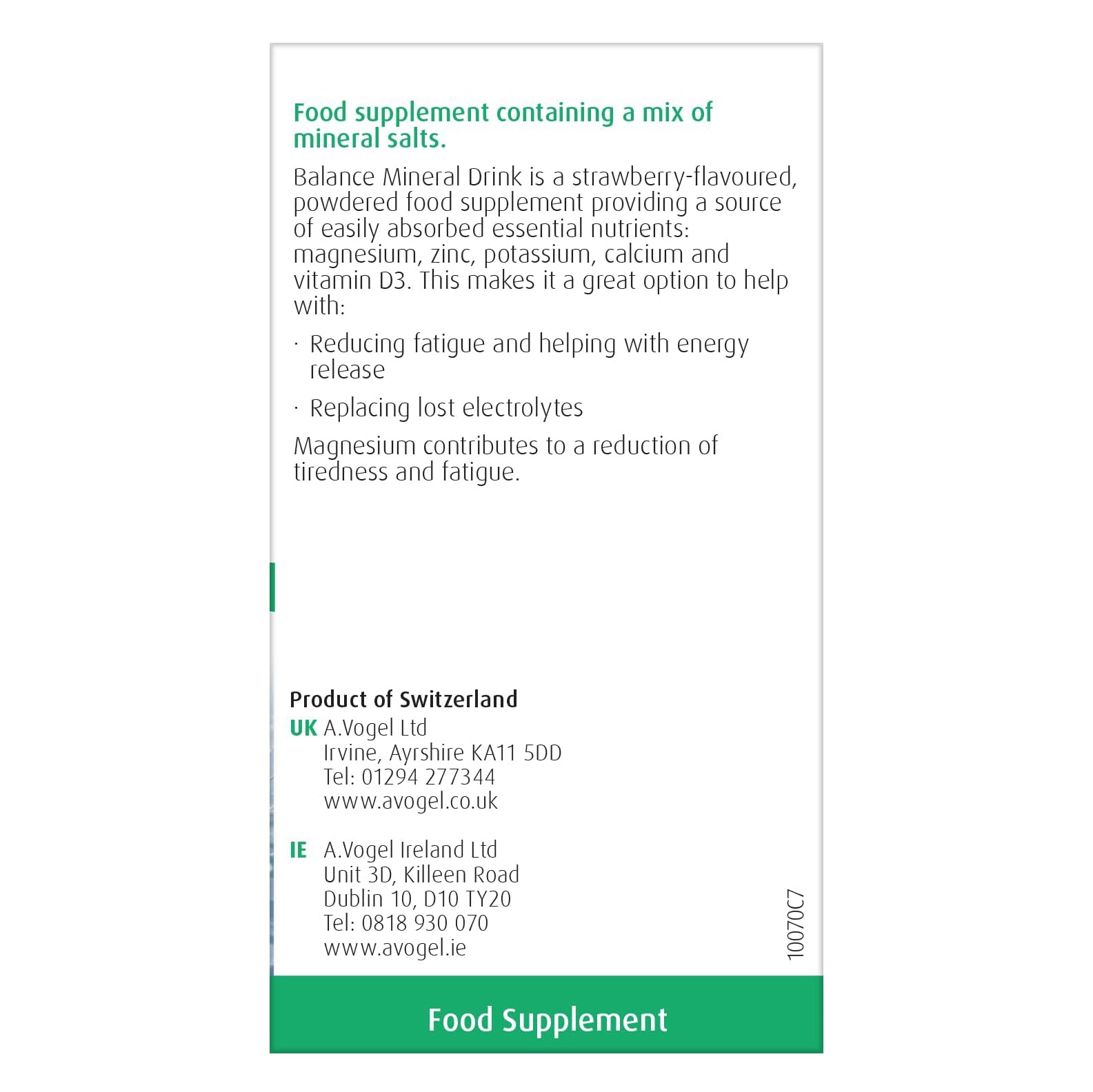 A. Vogel Balance Mineral Drink 21x5.5g - Eco Natural Products - A. Vogel - Mineral drink