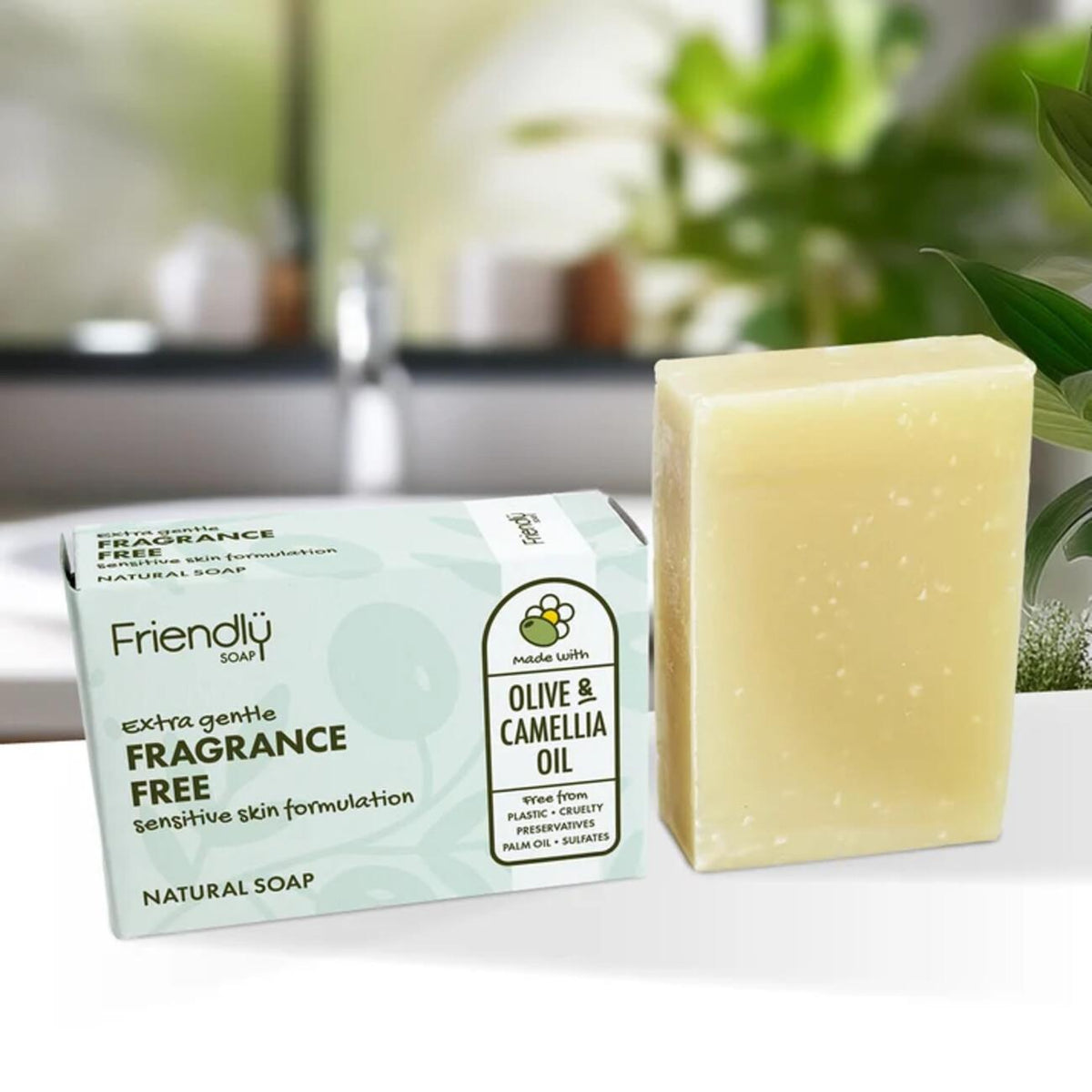 Olive Oil Soap Bar Fragrance Free Soap 95g