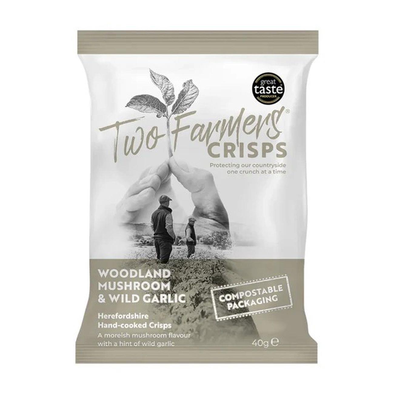 Woodland Mushroom and Wild Garlic Hand-cooked Crisps 40g