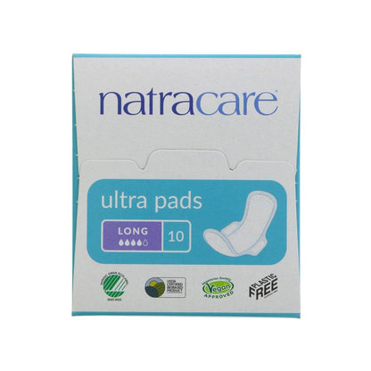 Cotton Ultra Pads 10 Long Flow Damaged Packaging