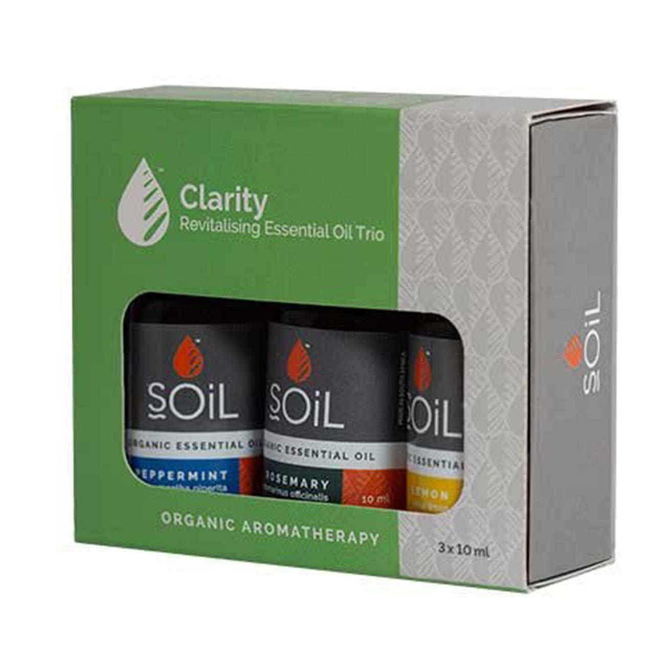 Soil Organic Clarity Essential Oil Gift Set 3x10ml