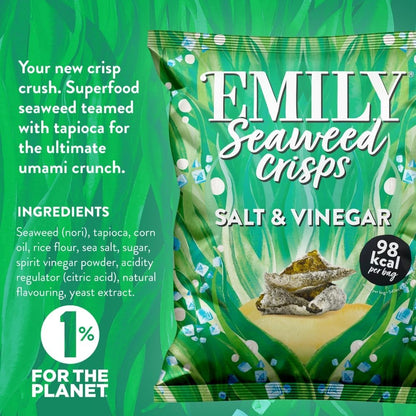 Abakus Food Salt & Vinegar Seaweed Crisps - 18g - Abakus Food - Seaweed Crisps - Eco Natural Products