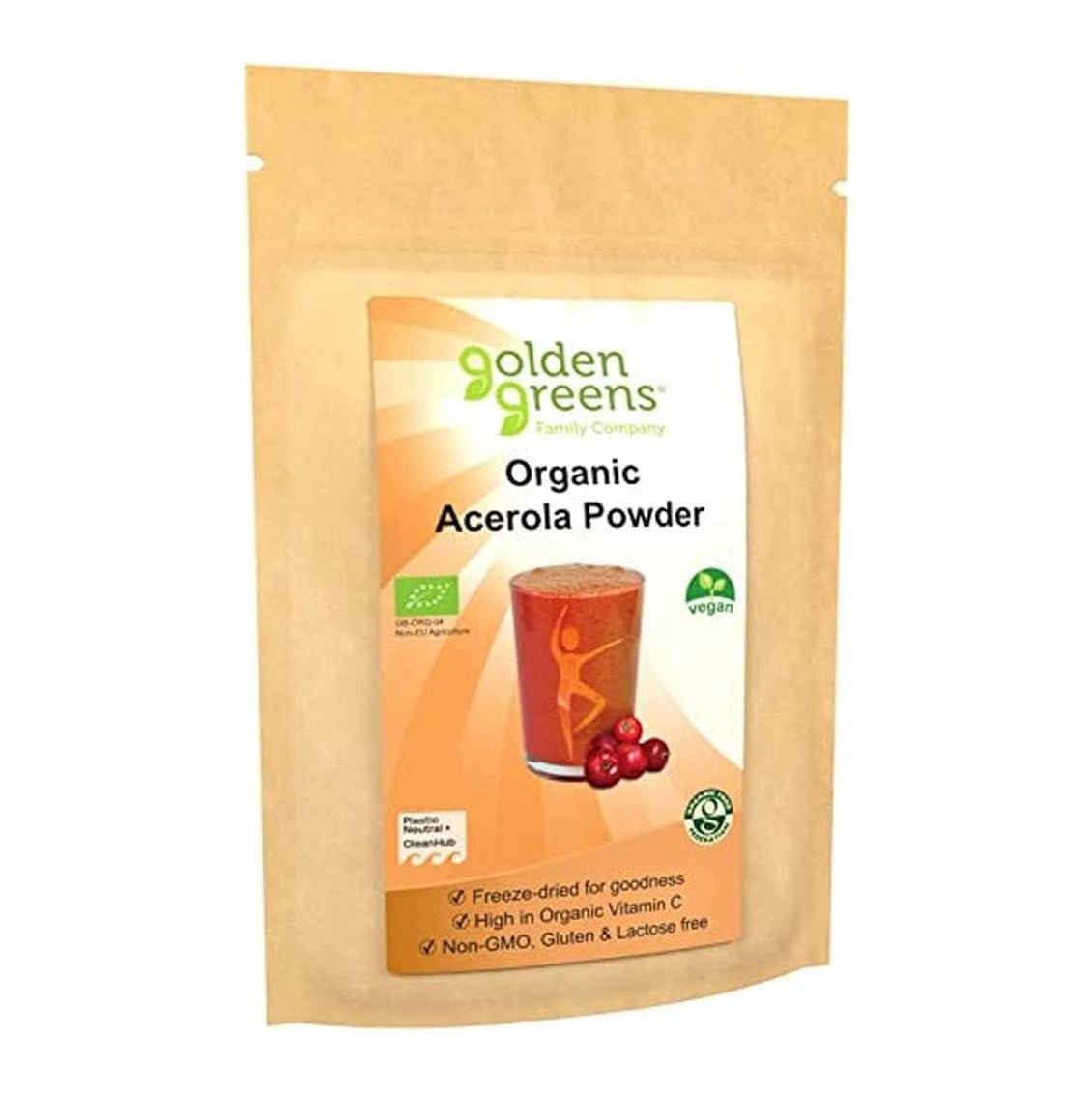 Acerola Powder 50g - Eco Natural Products - Golden Greens Organic - Botanical & Food Supplements