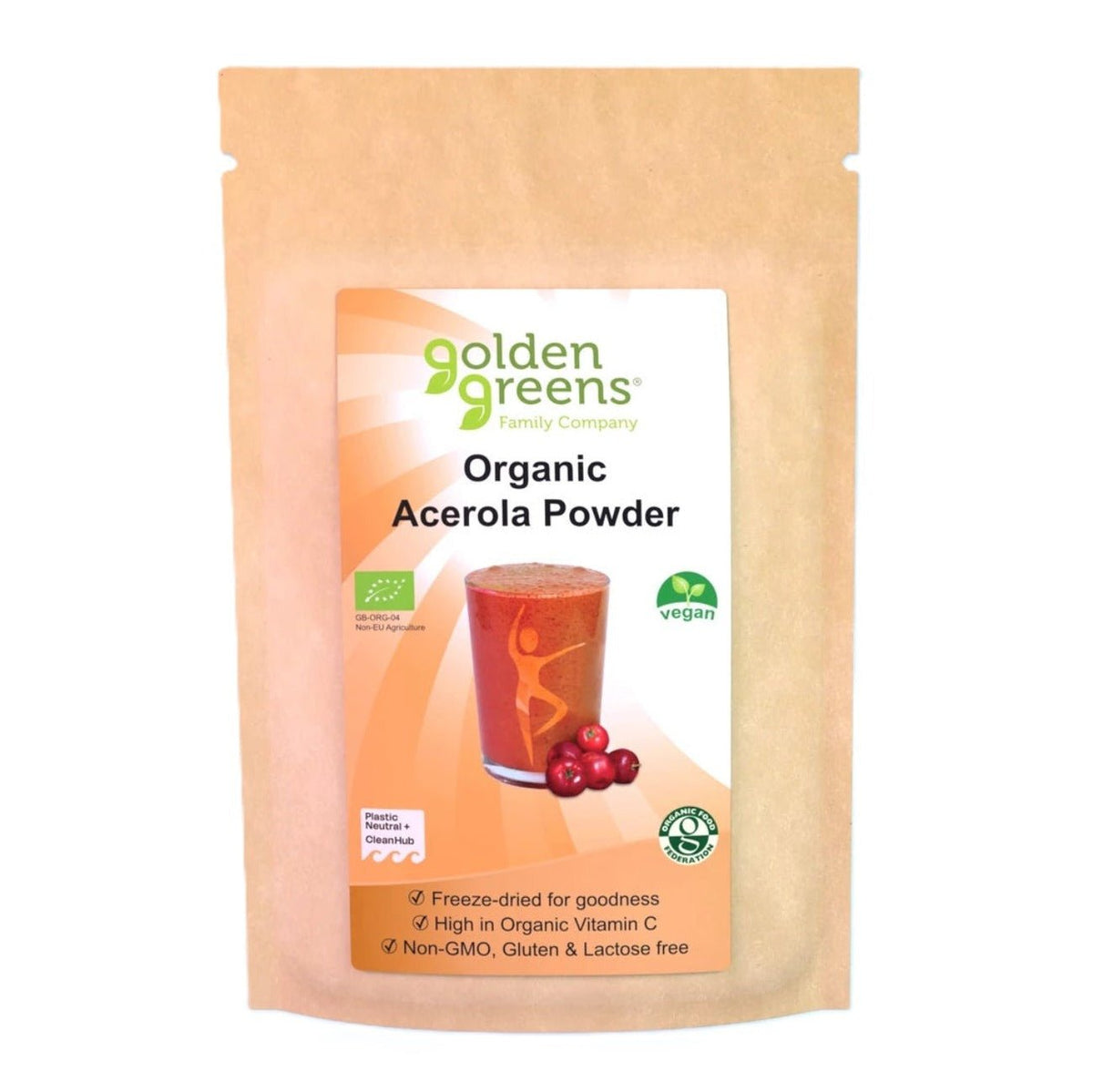 Acerola Powder 50g - Golden Greens Organic - Botanical & Food Supplements - Eco Natural Products