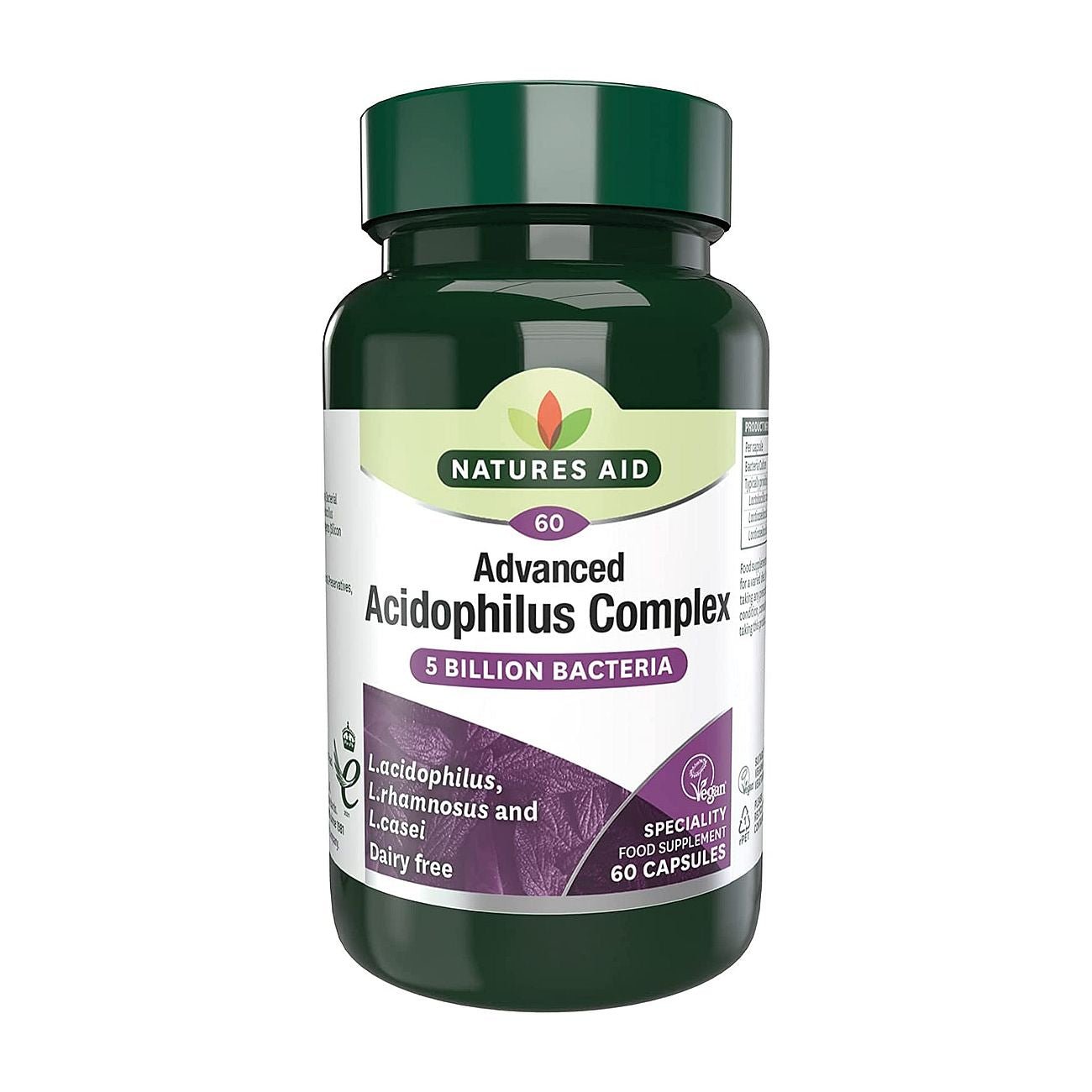 Acidophilus Complex 60 Capsules - Eco Natural Products - Natures Aid - Vitamins & Supplements