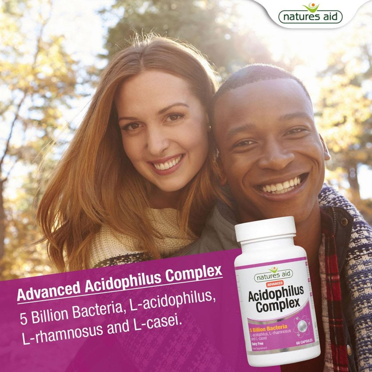 Acidophilus Complex 60caps - Natures Aid - Supplement - Natures Aid