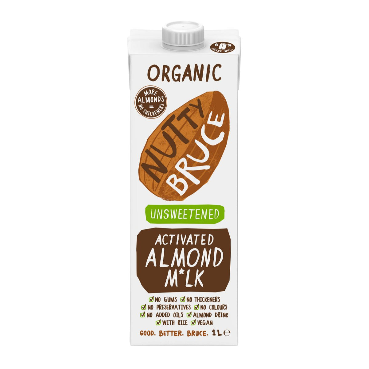 Activated Almond Milk 1L - Nutty Bruce - Milk Alternative - Eco Natural Products