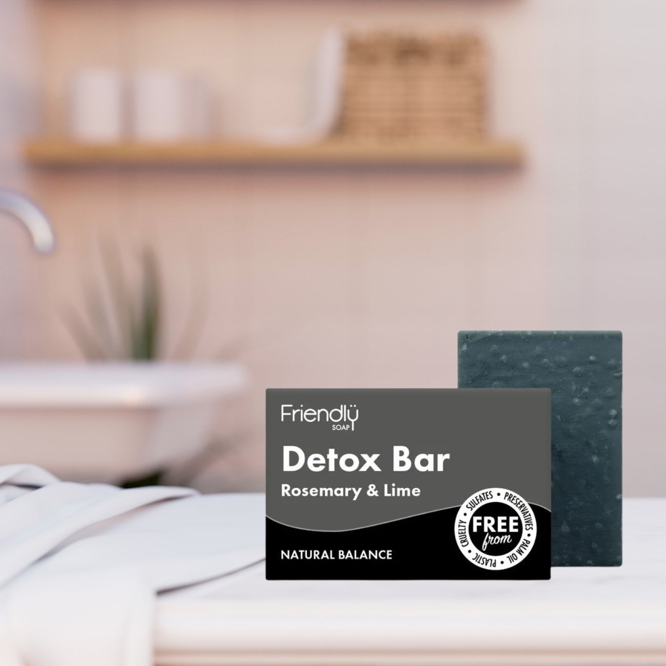 Activated Charcoal Detox Bar Soap 95g - Friendly Soap - Bar Soap - Eco Natural Products