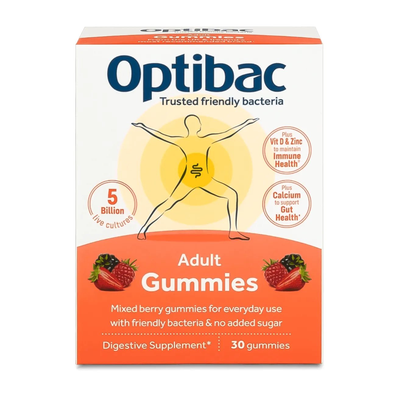 Adult Gummies 30's BBE 01.02.2025 - Optibac Probiotics - Digestive Supplements - Optibac Probiotics
