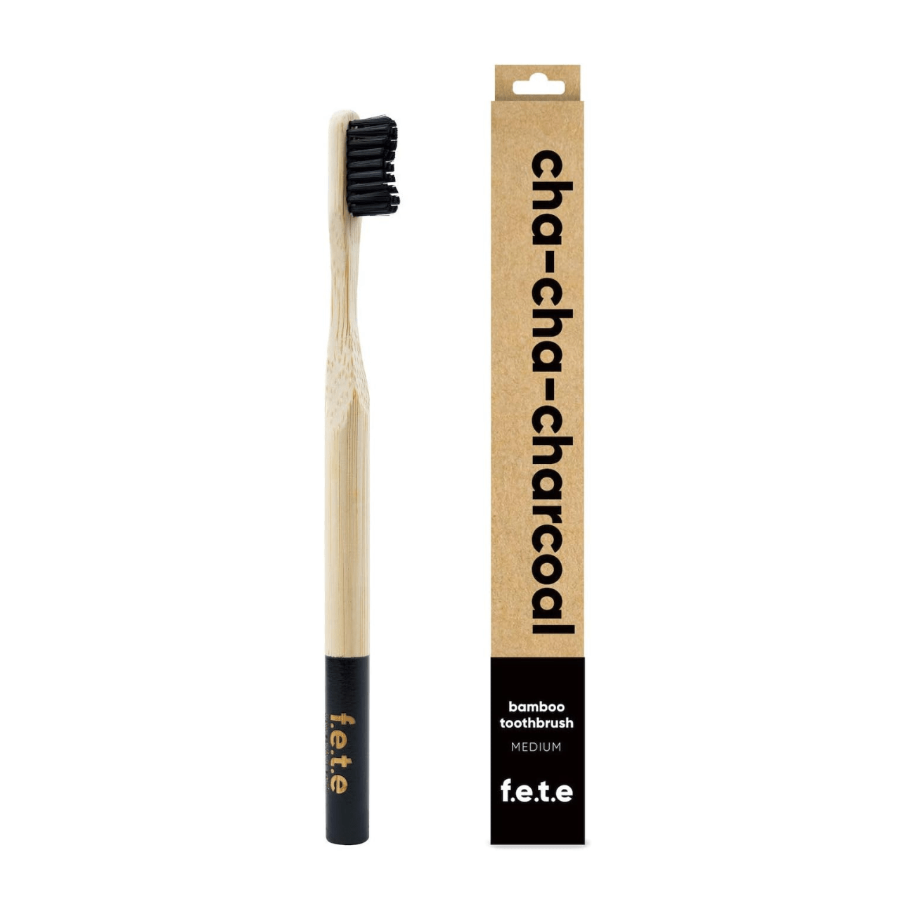 Adult Toothbrush Charcoal Medium - f.e.t.e - Toothbrushes - Eco Natural Products