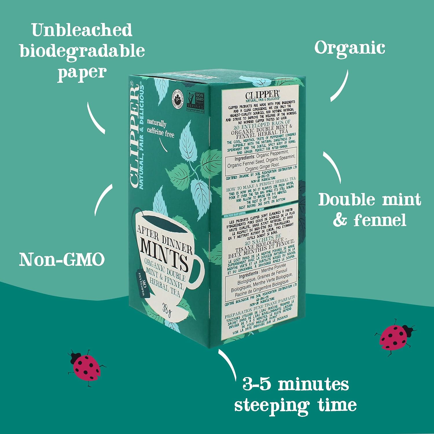 After Dinner Mints, Double Mint Infusion 20 Bags - Clipper - Infusion - Eco Natural Products