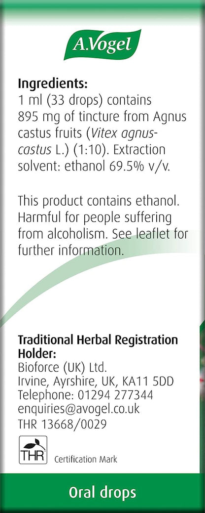 Agnus Castus Tincture Drops 50ml - A. Vogel - Herbal Supplements - Eco Natural Products