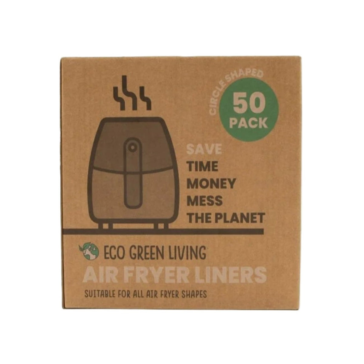 Air Fryer Liners 50pcs - Eco Green Living - Deep Fryer Accessories - Eco Green Living