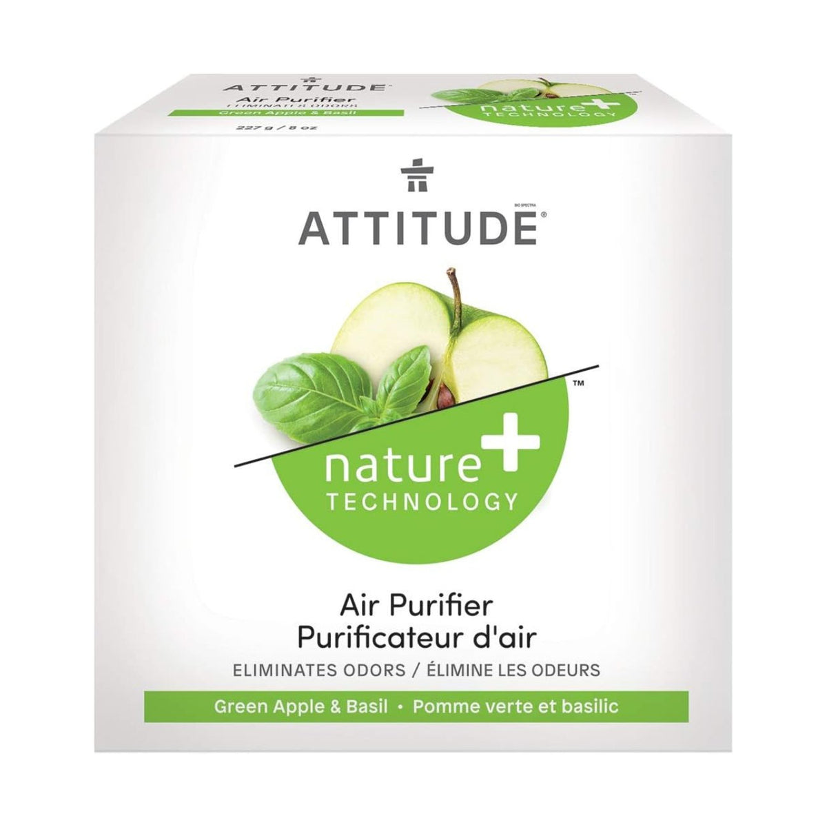 Air Purifier Green Apple & Basil 227g - Attitude - Air Spray - Eco Natural Products
