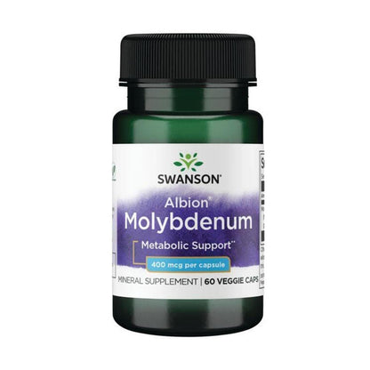 Albion Molybdenum 400mcg 60 vcaps - Swanson - Supplement - Eco Natural Products