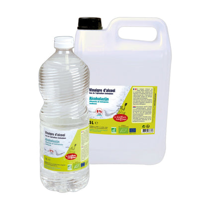 Alcohol Vinegar 8% 1L - La Droguerie Ecologique - Alcohol Vinegar - Eco Natural Products