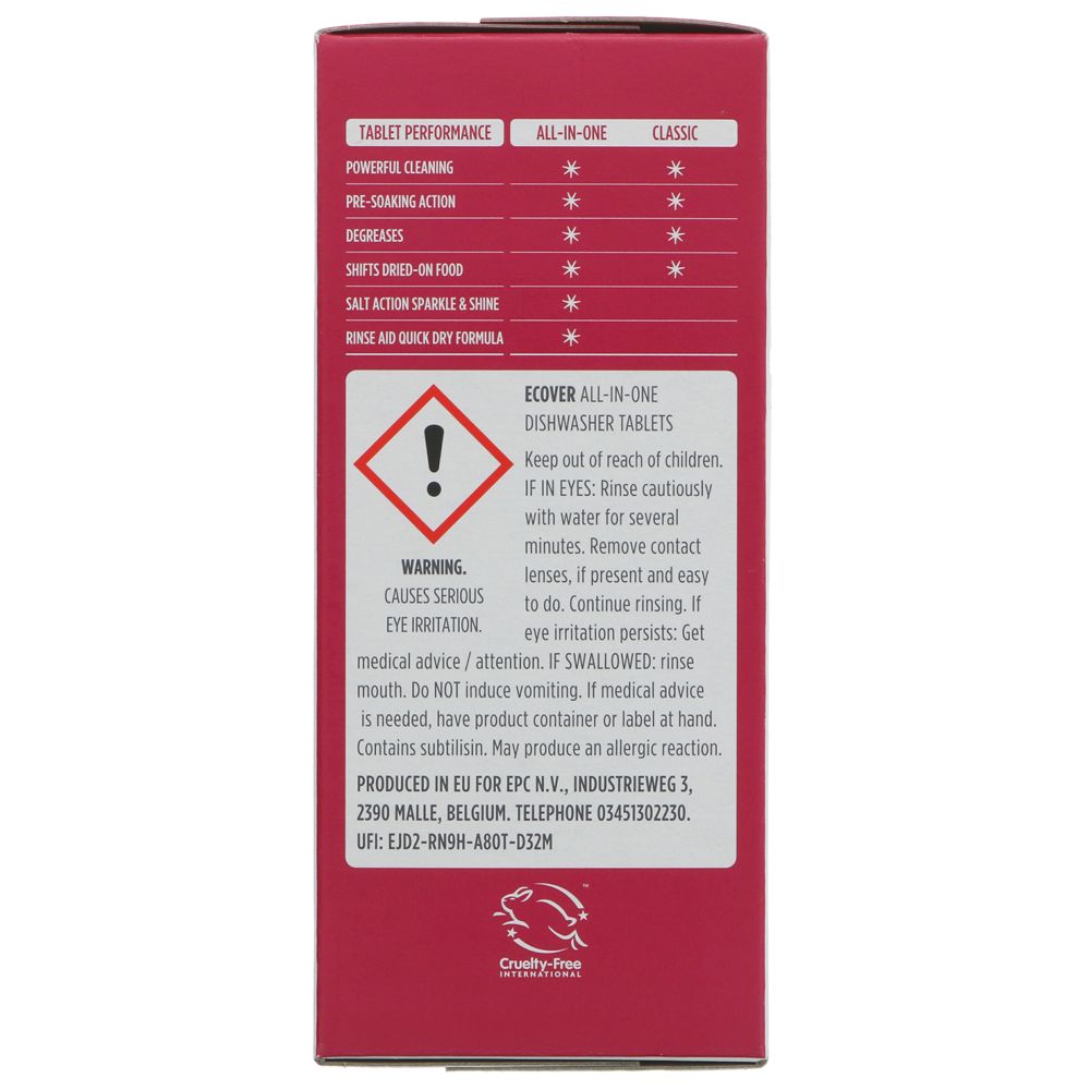 All - in - one Dishwasher 22 Tablets - Ecover - Dishwasher Tablets - Eco Natural Products