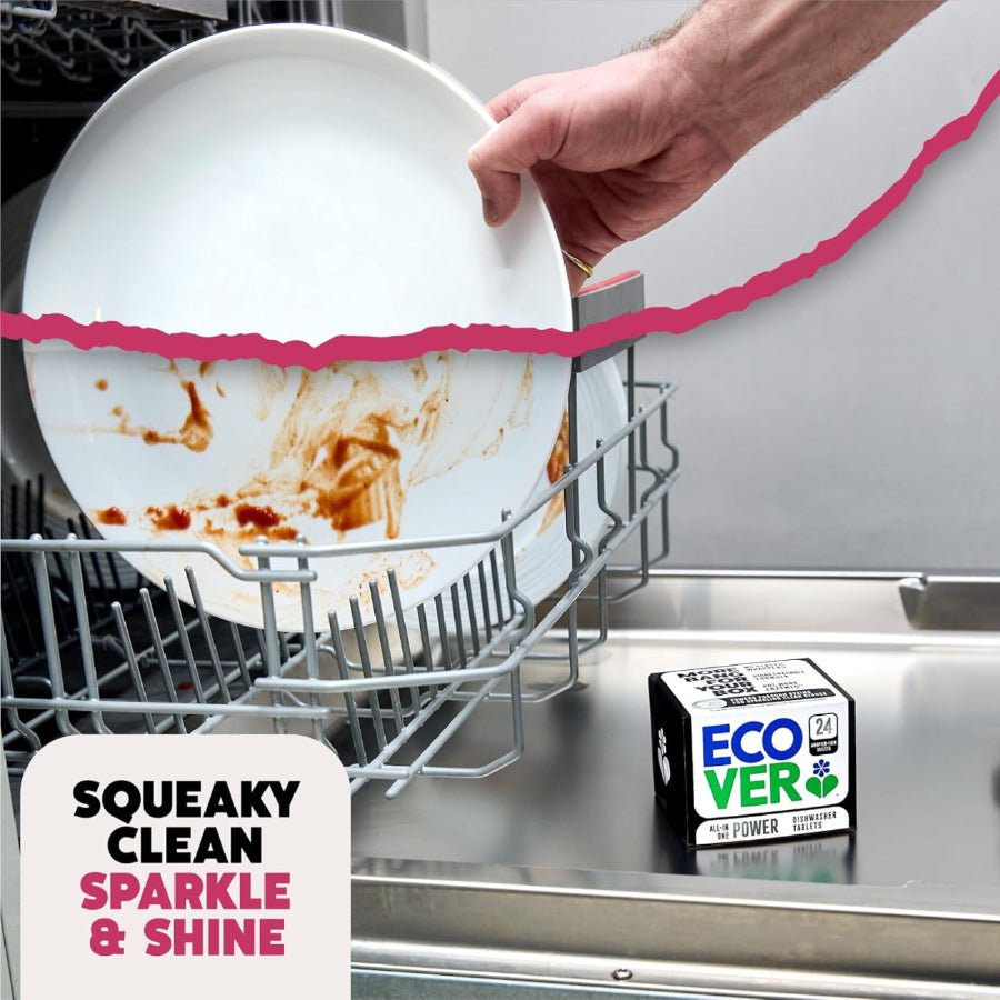 All in One Dishwasher Tablets 24's - Ecover - Dish Detergent & Soap - Eco Natural Products