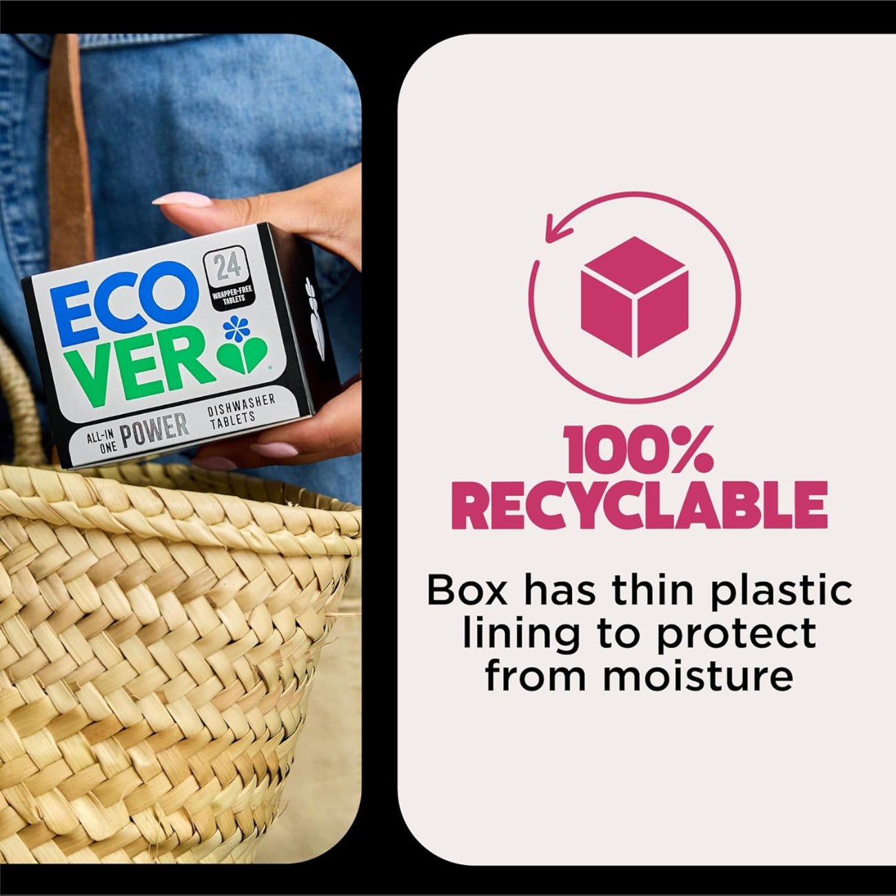 All in One Dishwasher Tablets 24's - Ecover - Dish Detergent & Soap - Eco Natural Products