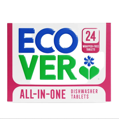 All in One New Plastic Free Dishwasher Tablets 24 tablets - Ecover - Dishwasher tablets - Eco Natural Products