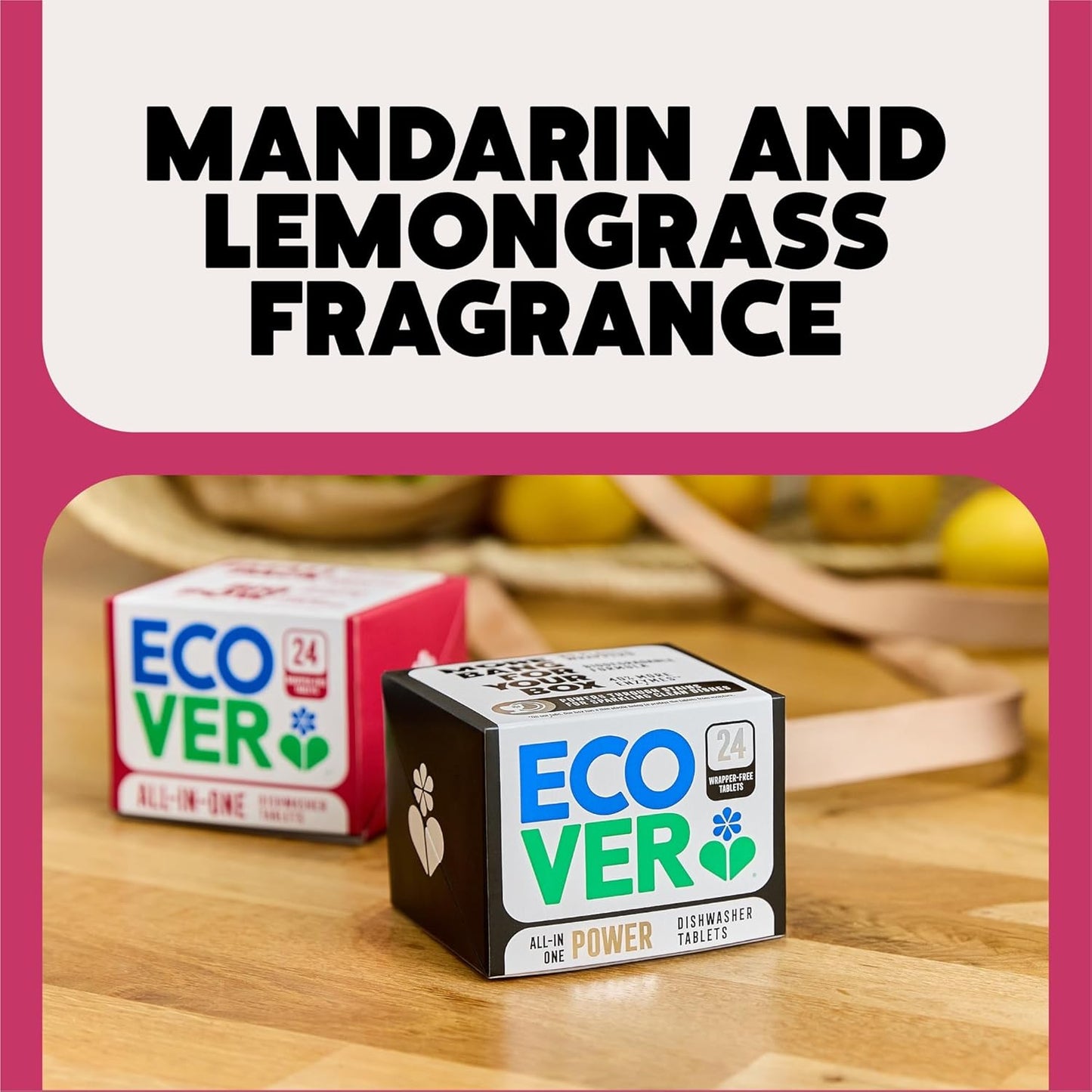 All in One New Plastic Free Dishwasher Tablets 24's - Ecover - Dish Detergent & Soap - Eco Natural Products