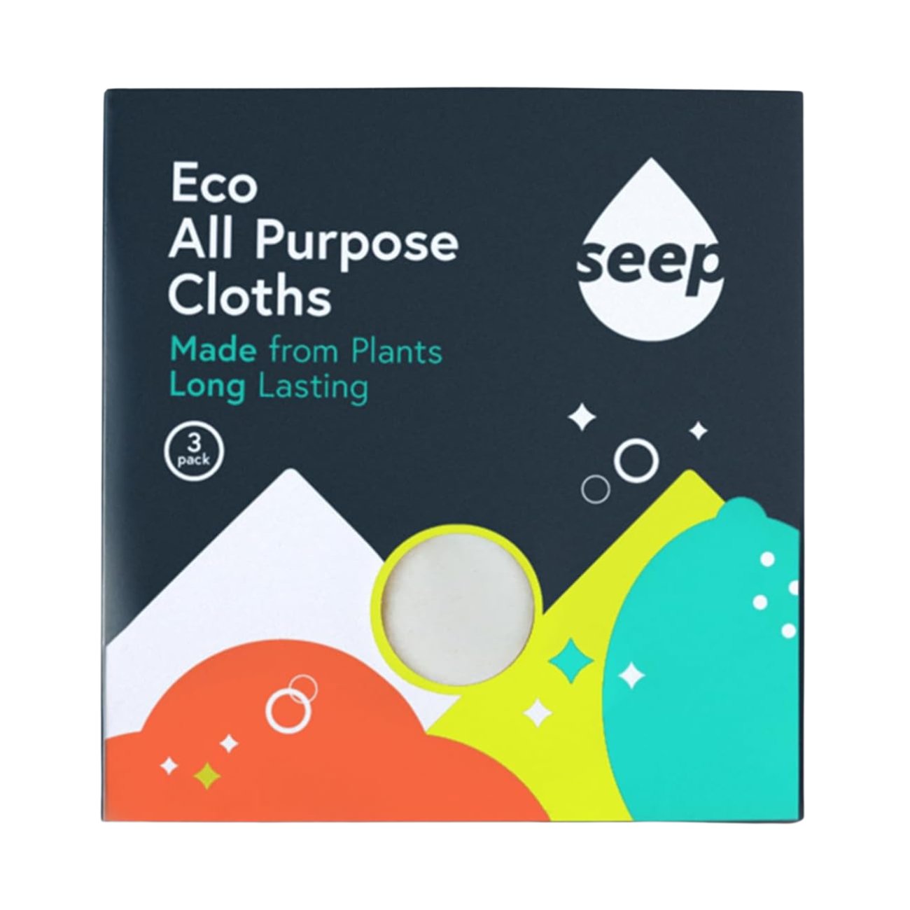 All - Purpose Cloths Pack of 3 80g - Eco Natural Products - Seep - Sponge cloth