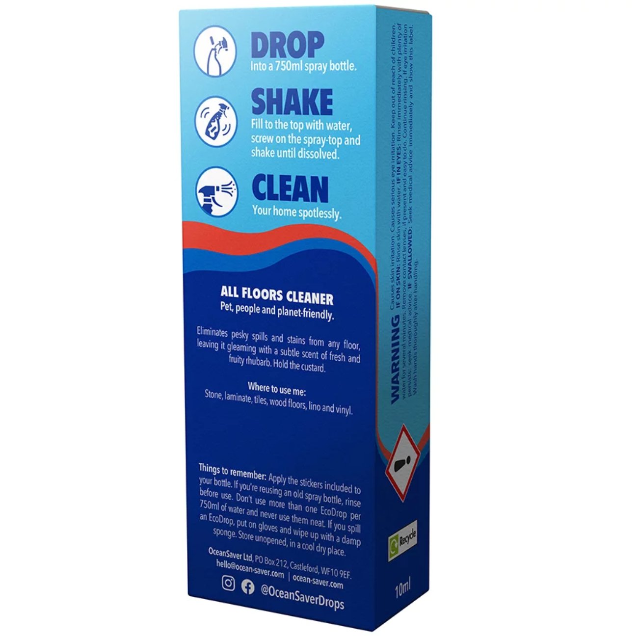 All Purpose Floor Refill Drop 750ml - Eco Natural Products - OceanSaver - Household Cleaner