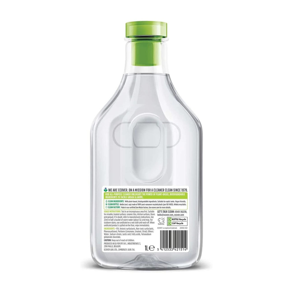 All - Purpose Lemongrass and Ginger Cleaner 1000ml - Ecover - Cleaner - Eco Natural Products