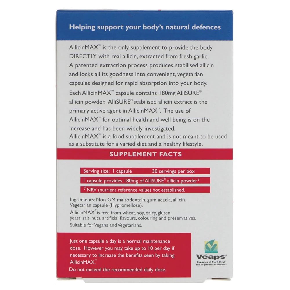 Allicin Powder 30 Capsules - Allicin Max - Herbal Supplements - Allicin Max