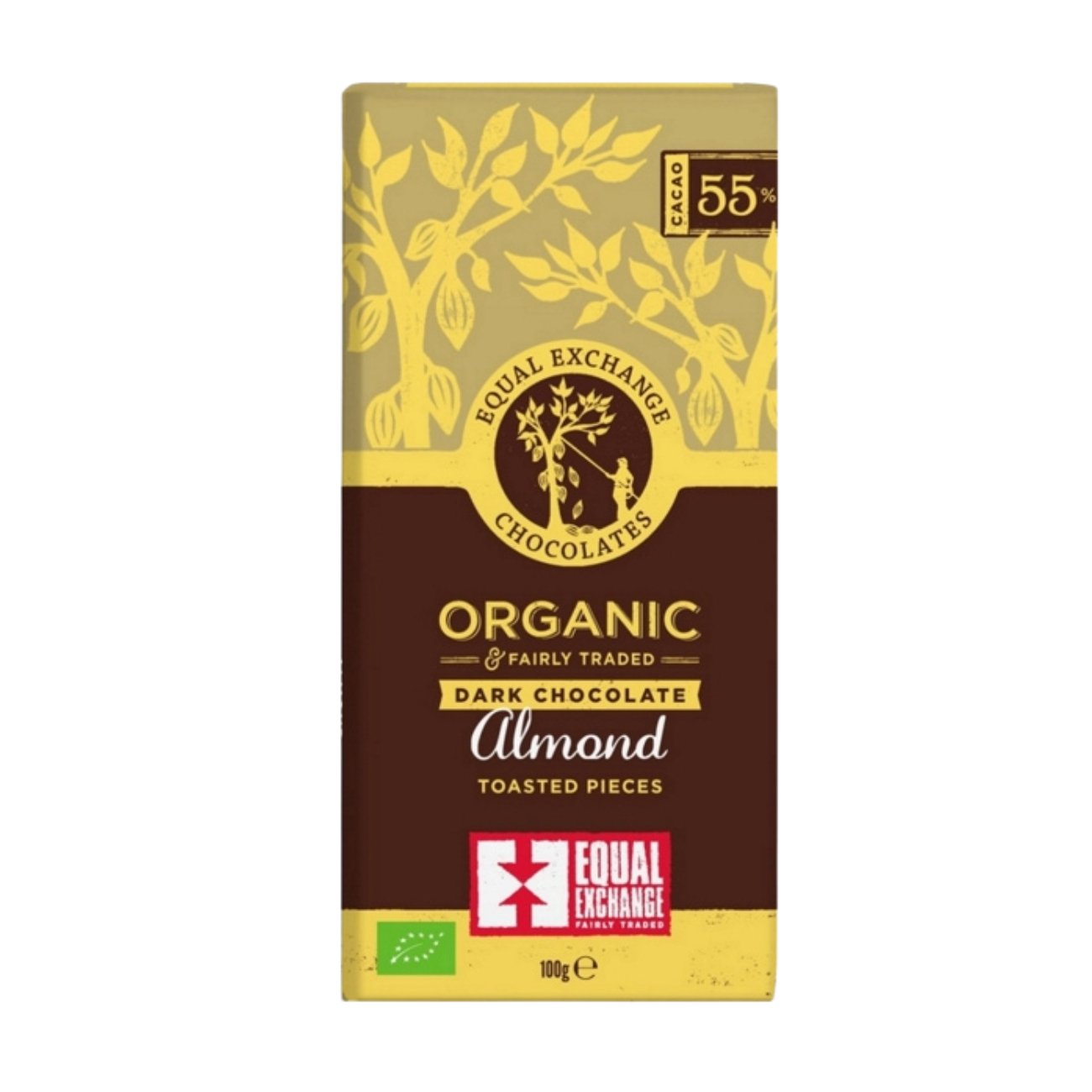 Almond Dark Chocolate Bar 100g - Eco Natural Products - Equal Exchange - Chocolate