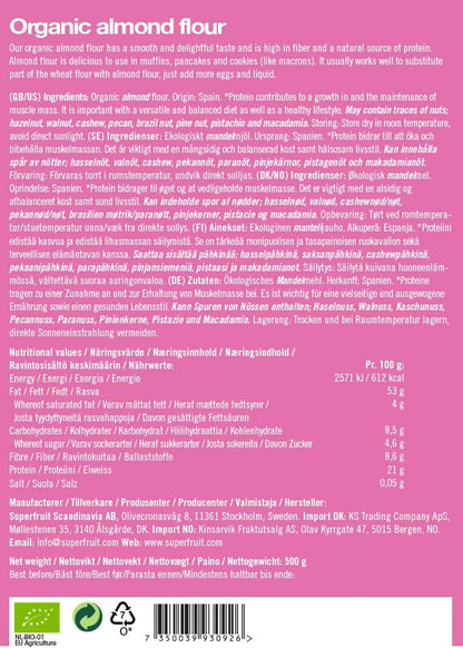 Almond Flour Organic 500g - Superfruit - Flour - Eco Natural Products