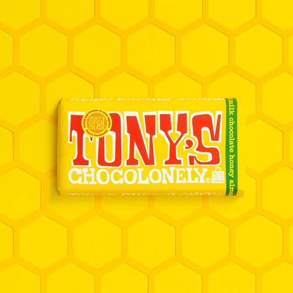 Almond Honey Nougat Milk Chocolate Bar 180g - Tony's Chocolonely - Chocolate Bar - Eco Natural Products