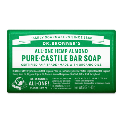 Almond Pure - Castile Bar Soap 140g - Dr. Bronner - Bar Soap - Eco Natural Products
