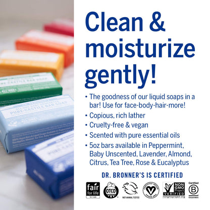 Almond Pure - Castile Bar Soap 140g - Dr. Bronner - Bar Soap - Eco Natural Products