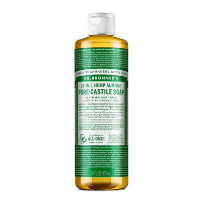 Almond Pure - Castile Liquid Soap 473ml - Dr. Bronner - Liquid Soap - Eco Natural Products