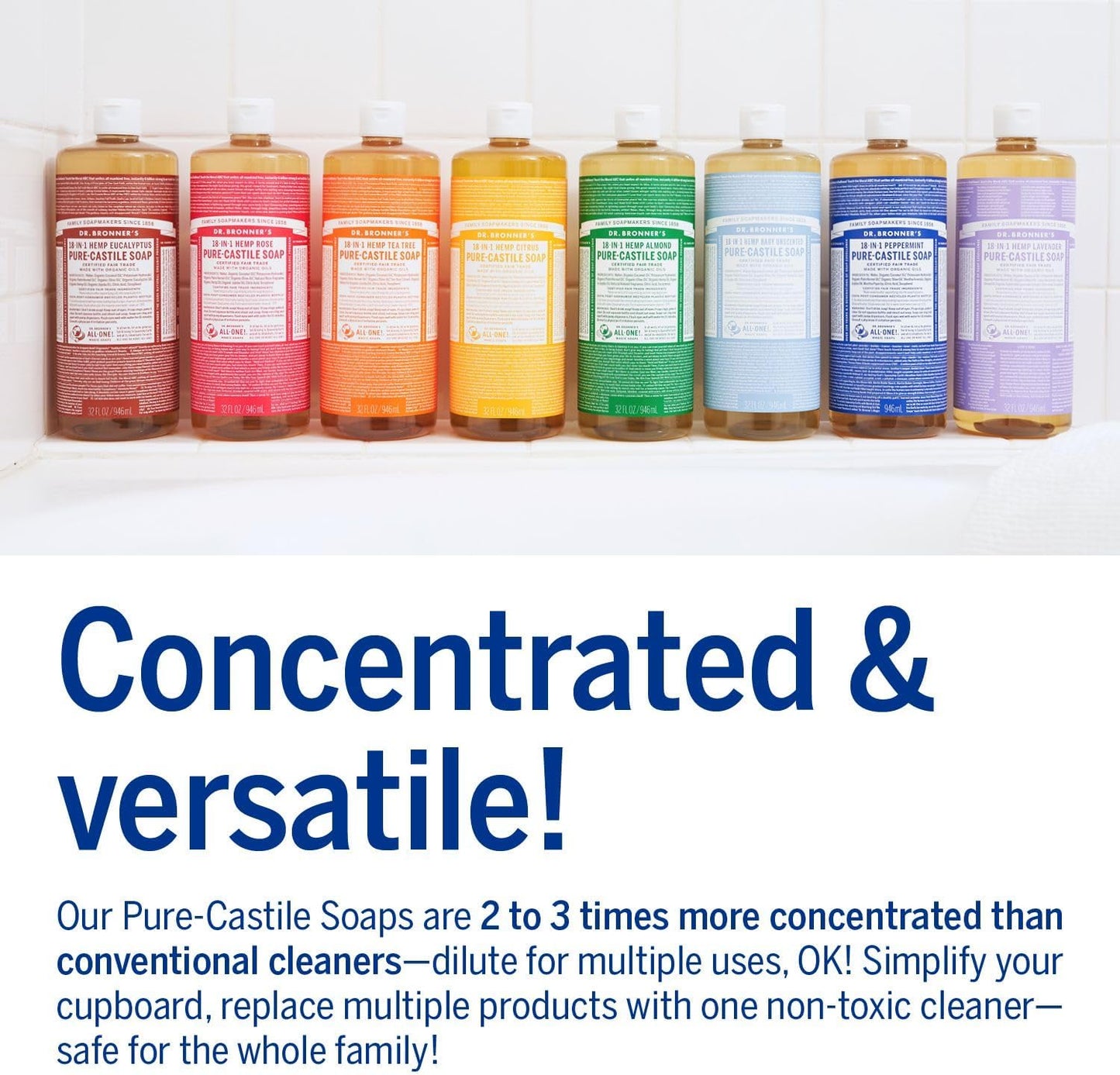 Almond Pure - Castile Liquid Soap 946ml - Dr. Bronner - Liquid Soap - Eco Natural Products