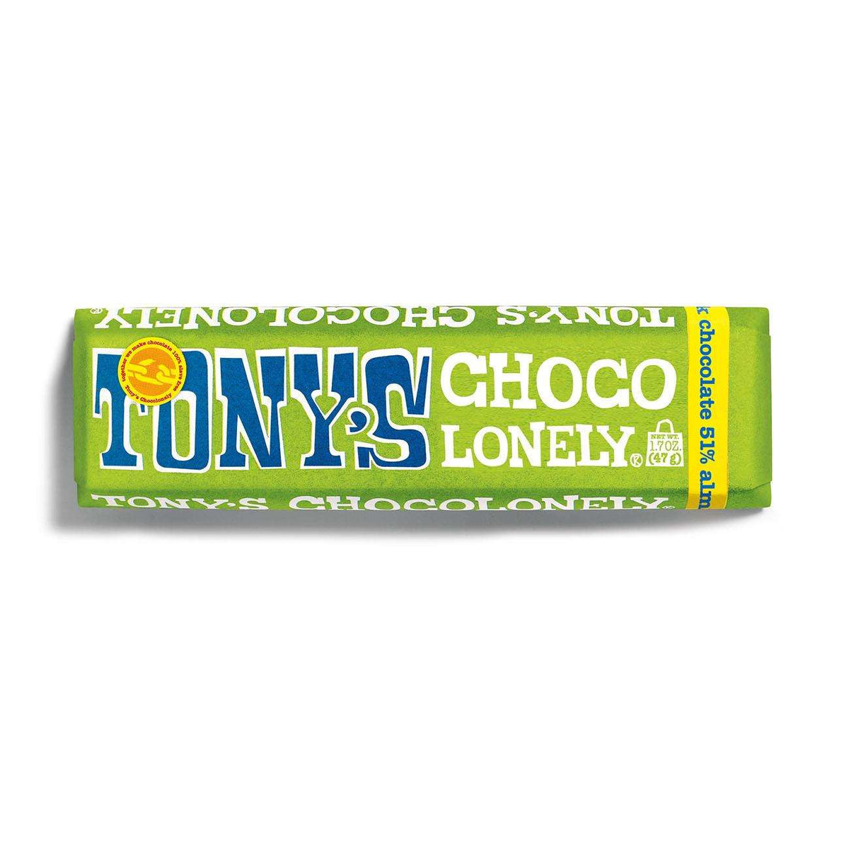 Almond Sea Salt Dark Chocolate Small Bars 47g - Tony's Chocolonely - Chocolate Bar - Eco Natural Products