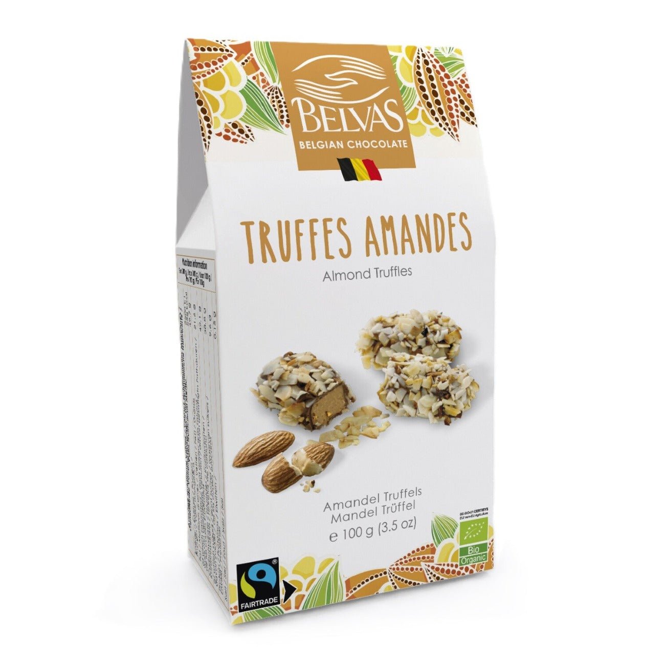 Almond Truffle Chocolate 100g - Belvas - Chocolate - Eco Natural Products