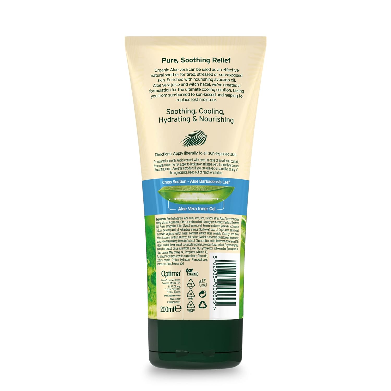 Aloe Vera After Sun Lotion 200ml - Eco Natural Products - Aloe Pura - After Sun Lotion