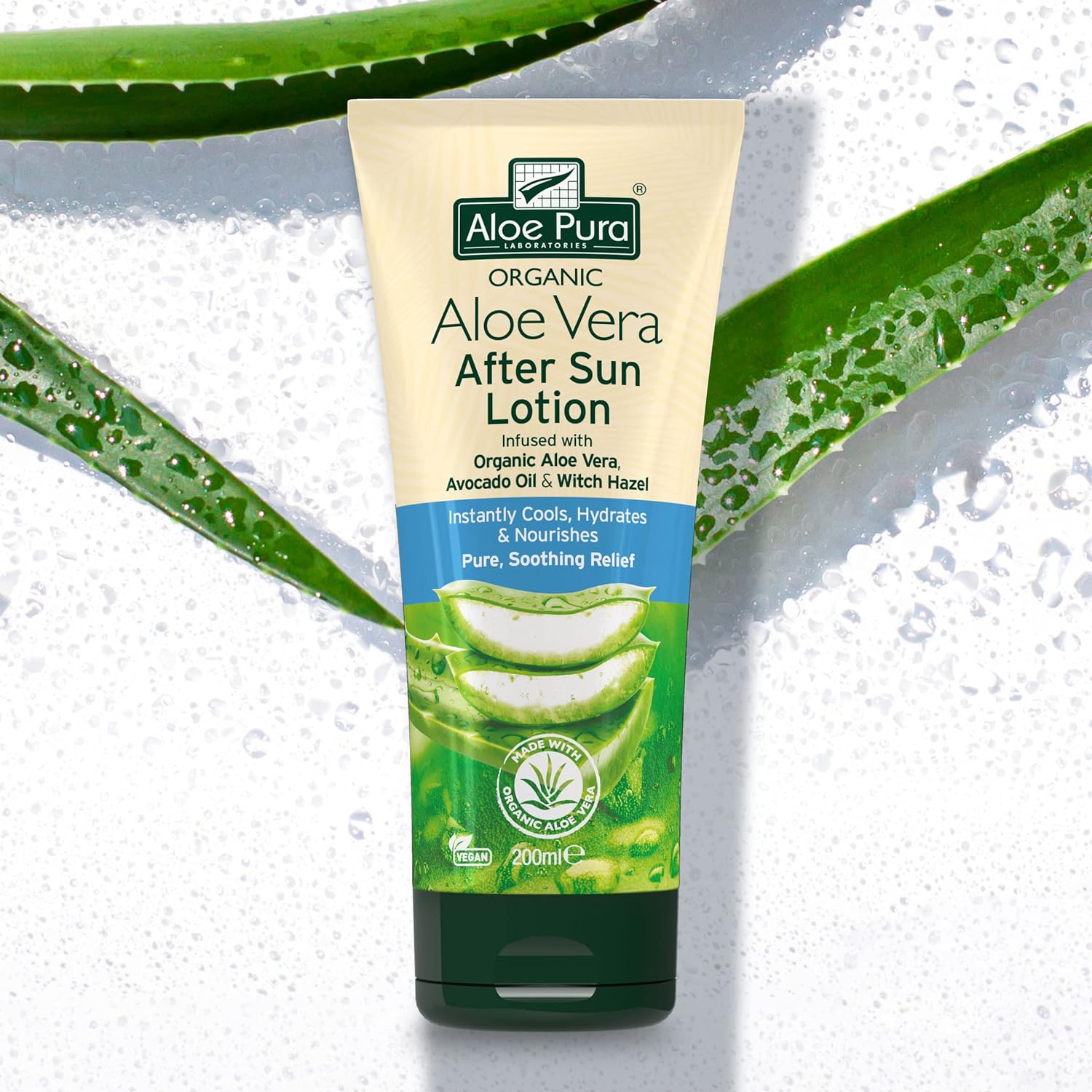 Aloe Vera After Sun Lotion 200ml - Eco Natural Products - Aloe Pura - After Sun Lotion