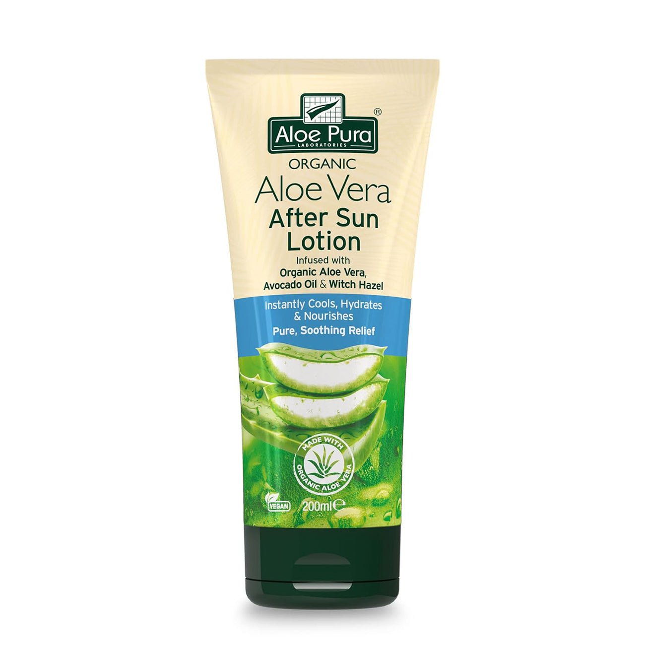 Aloe Vera After Sun Lotion 200ml - Eco Natural Products - Aloe Pura - After Sun Lotion