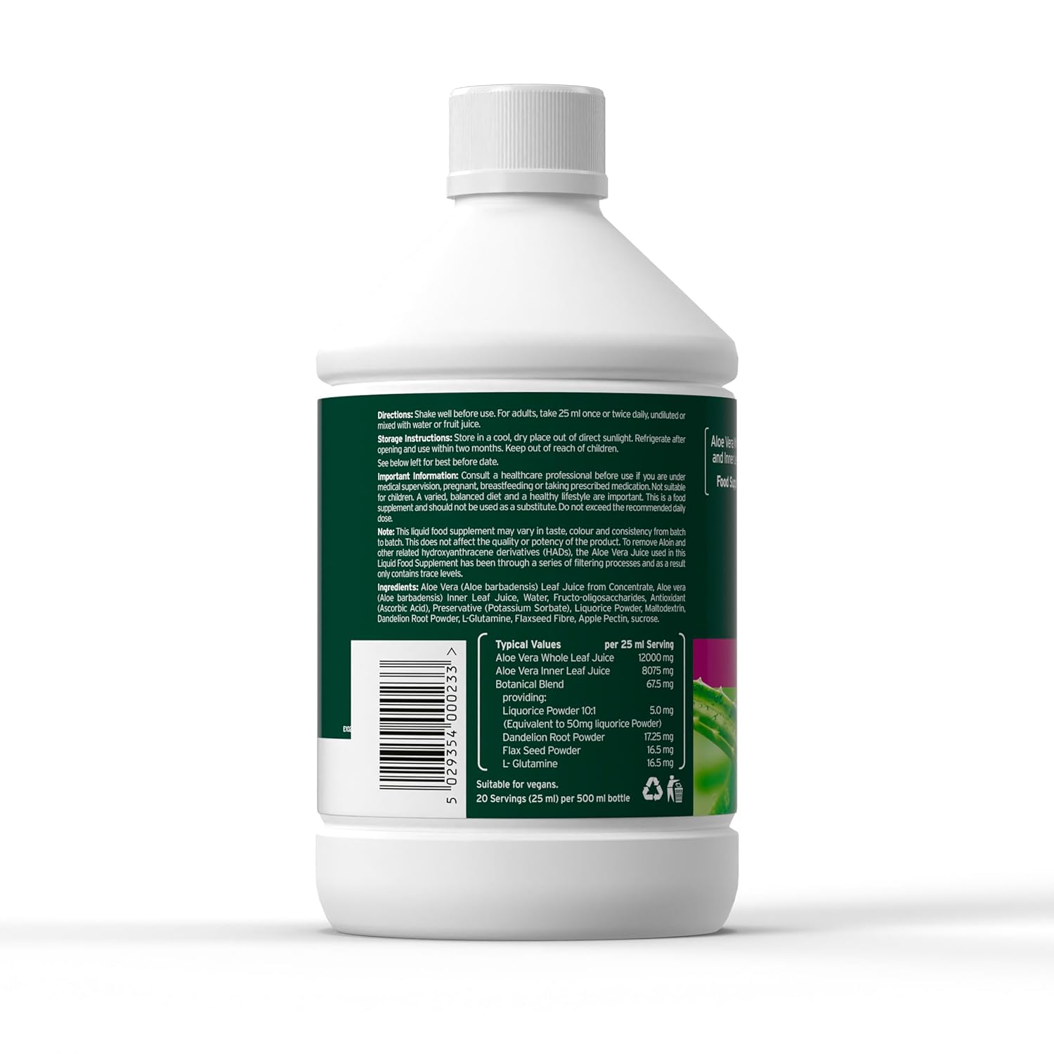 Aloe Vera Colax Juice 500ml - Eco Natural Products - Aloe Pura - Juice