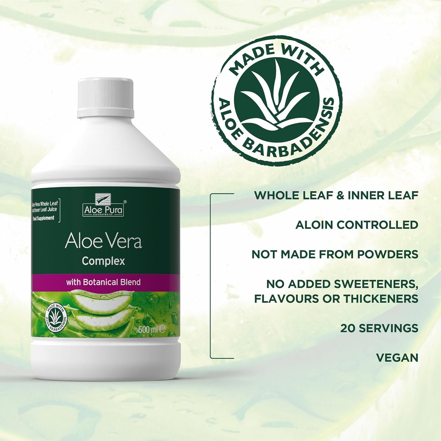 Aloe Vera Colax Juice 500ml - Aloe Pura - Juice - Eco Natural Products