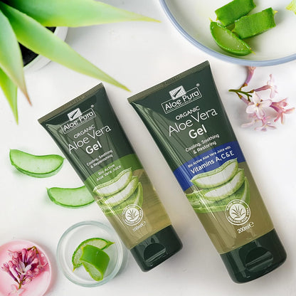 Aloe Vera Gel & Vitamin A C & E 200ml - Aloe Pura - Gel - Eco Natural Products