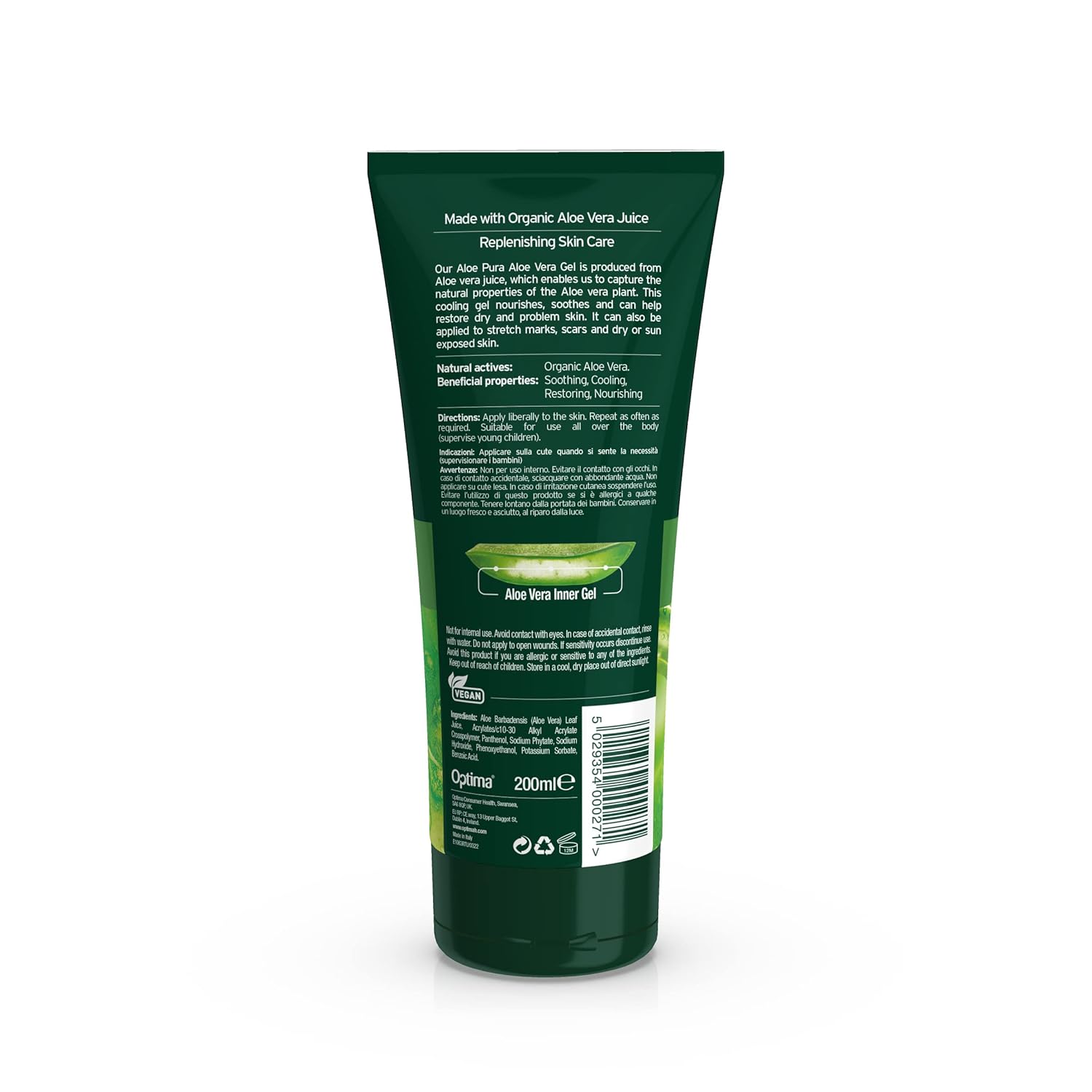 Aloe Vera Skin Gel 200ml - Eco Natural Products - Aloe Pura - Gel