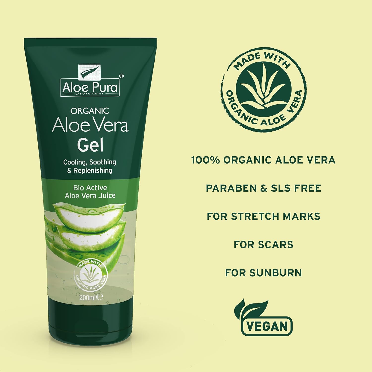 Aloe Vera Skin Gel 200ml - Eco Natural Products - Aloe Pura - Gel