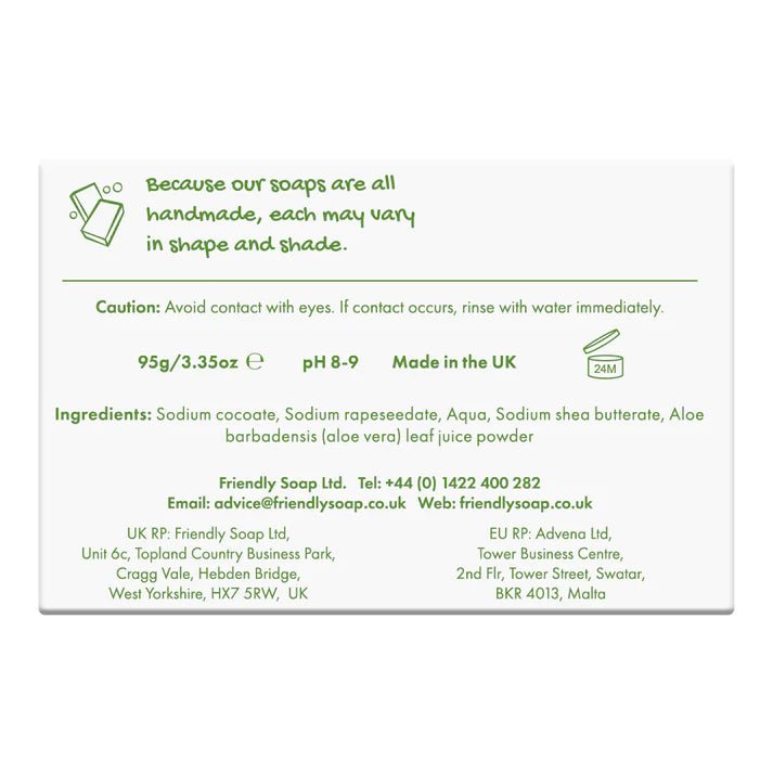 Aloe Vera Soap 95g - Friendly Soap - Bar Soap - Eco Natural Products