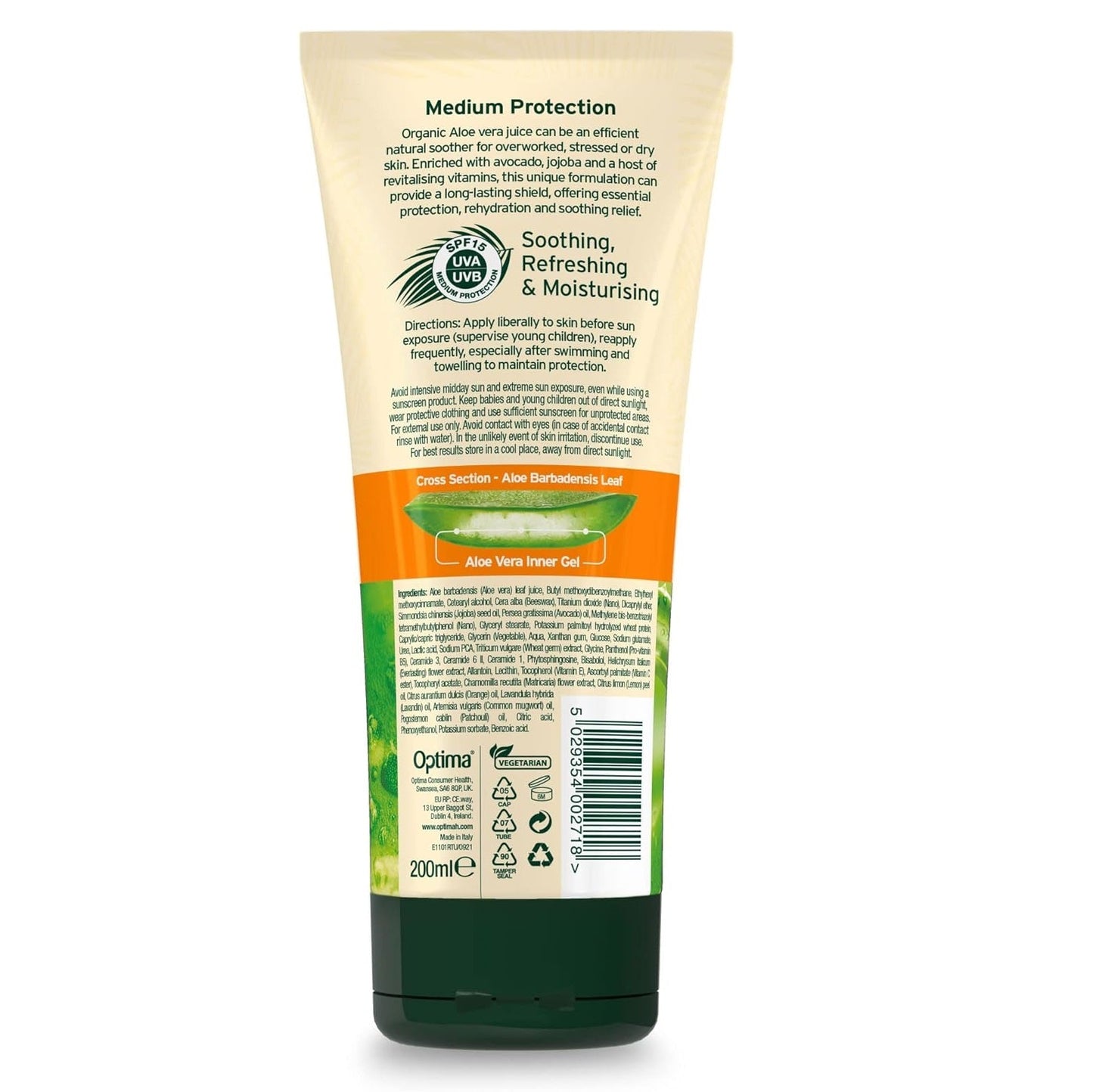 Aloe Vera Sun Lotion SPF15 200ml - Aloe Pura - Sun Lotion - Eco Natural Products