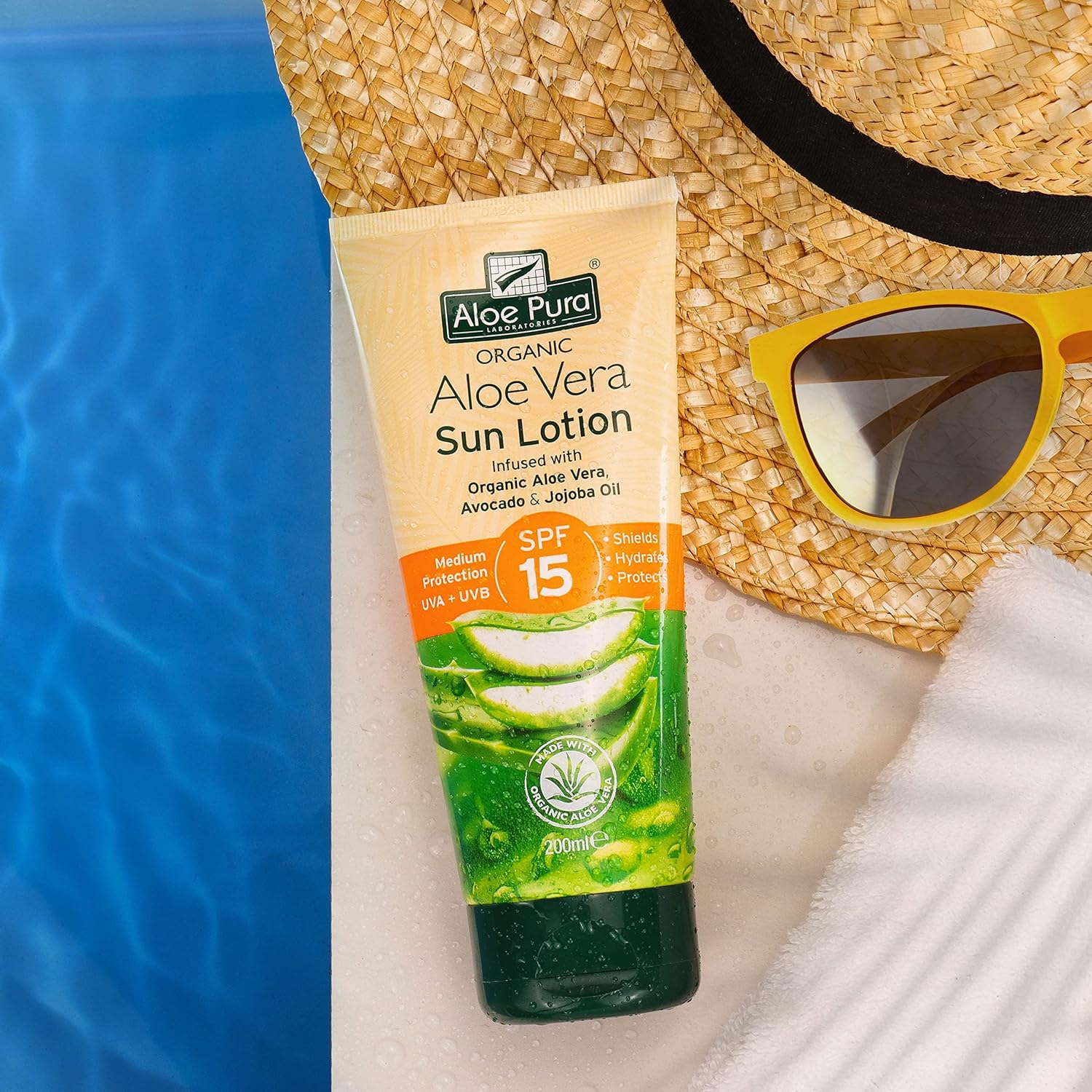 Aloe Vera Sun Lotion SPF15 200ml - Aloe Pura - Sun Lotion - Eco Natural Products