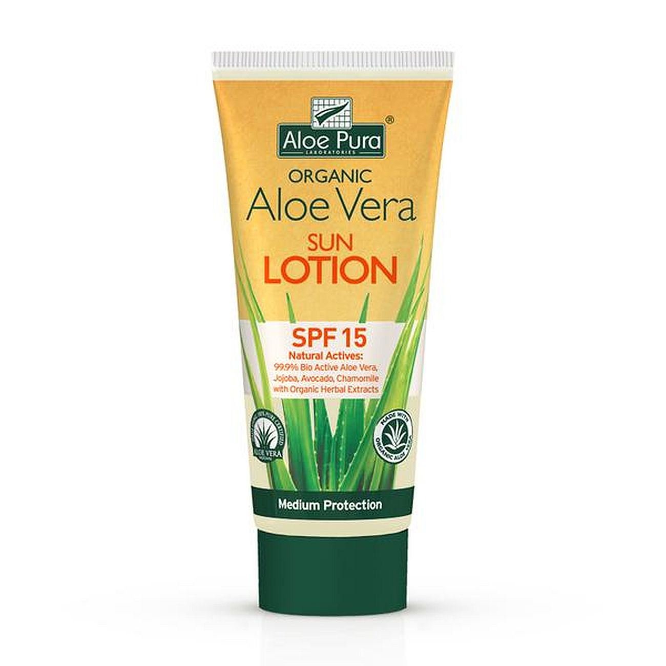 Aloe Vera Sun Lotion SPF15 200ml BBE 06.03.2025 - Aloe Pura - Aloe Pura